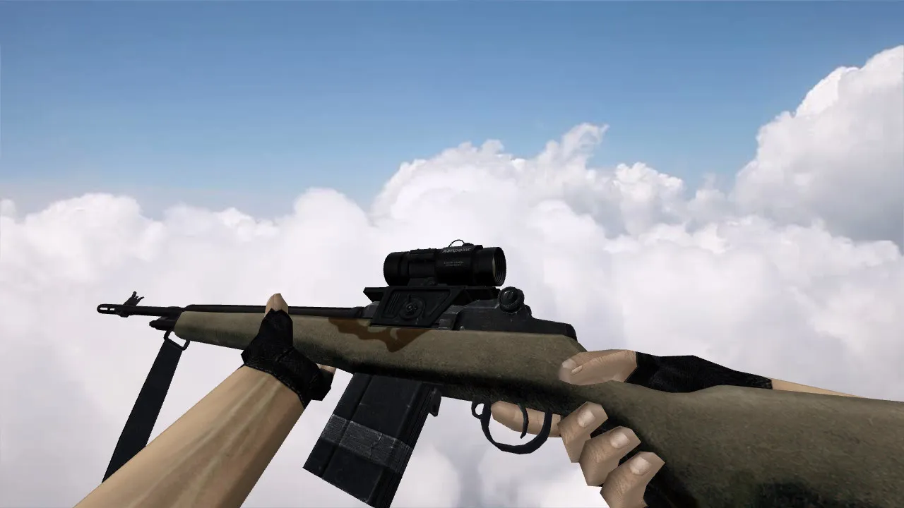 M14 Rifle G3SG1 Replacement Model for Counter-Strike 1.6 - Optimized with HD Textures and Sounds - screenshot 1