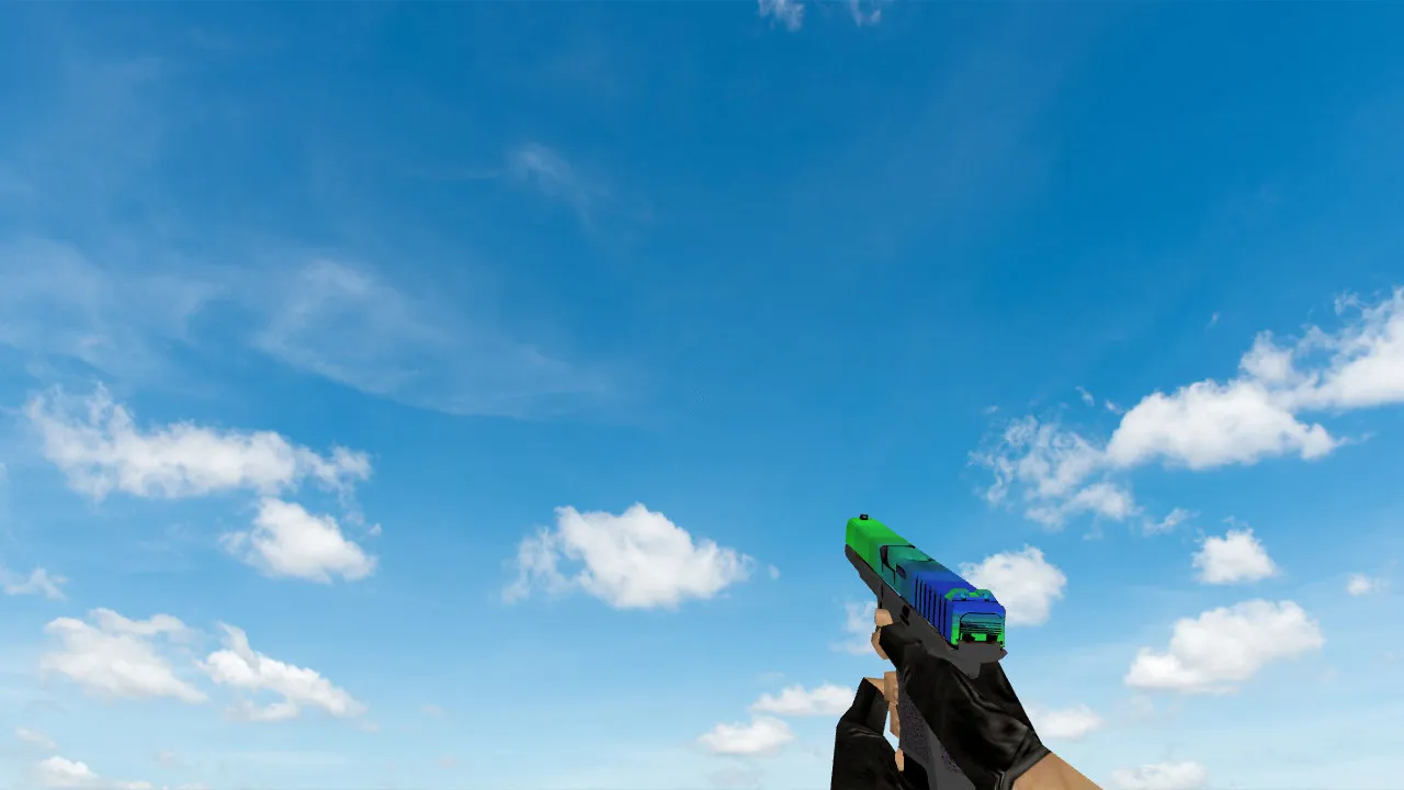 Glock Lime Fade Weapon Model for CS 1.6 - HD Textures, Custom Sounds, and Smooth Animations - screenshot 1