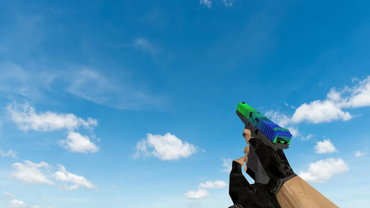 Glock Lime Fade Weapon Model for CS 1.6 - HD Textures, Custom Sounds, and Smooth Animations - screenshot 2