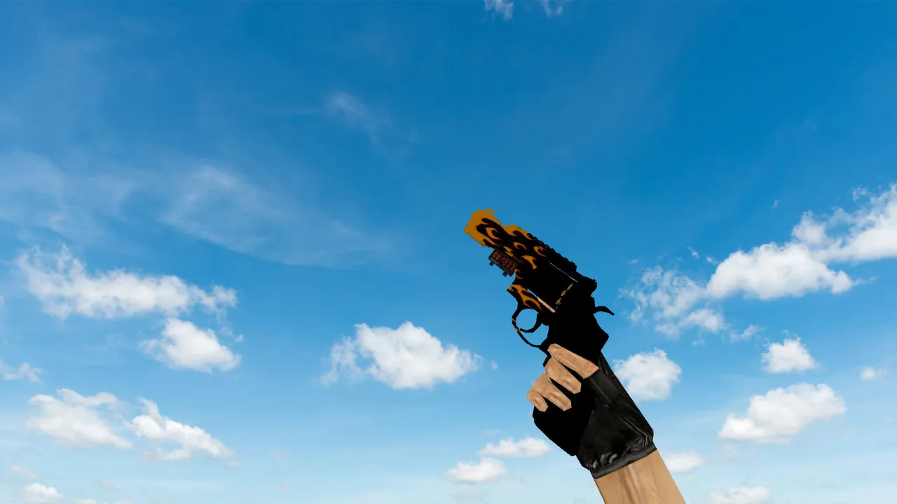 R8 Revolver Flame Model for CS 1.6 - High-Vis Custom Skin - screenshot 1