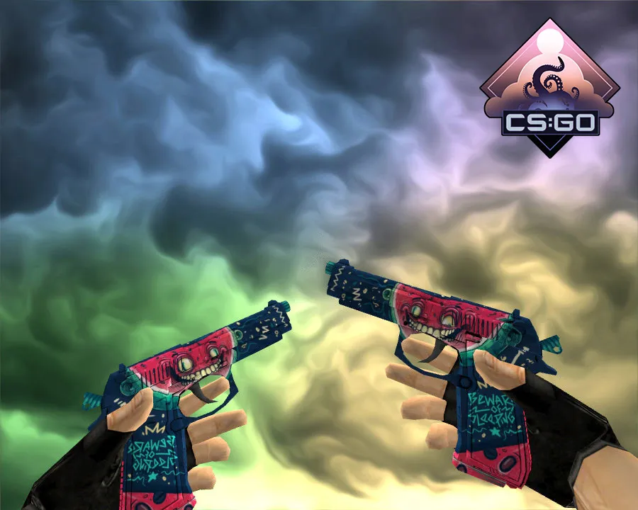Dual Berettas Melondrama Skin for CS 1.6 - High-Quality Weapon Model - screenshot 1