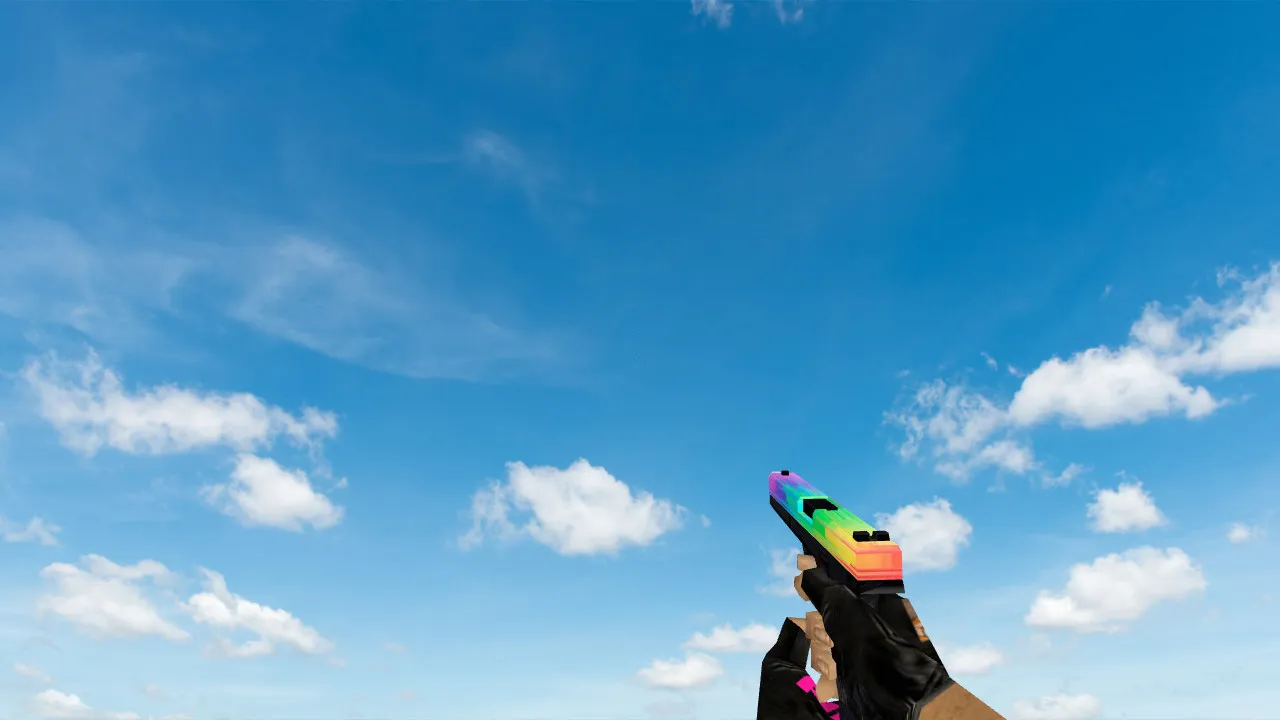 Default Glock Glitchy Rainbow Weapon Model for CS 1.6 - screenshot 1
