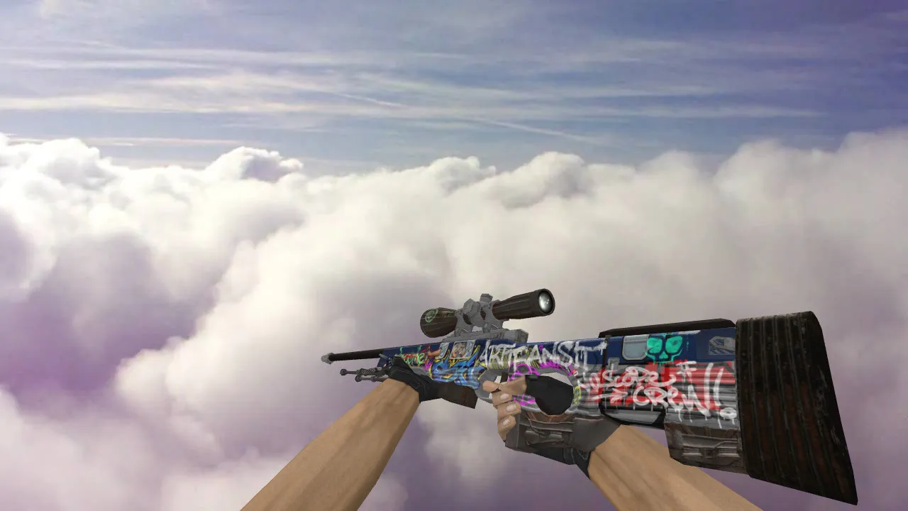 AWP Train Graffiti Model for CS 1.6 - Distinctive Graffiti Skin with HD Textures - screenshot 1